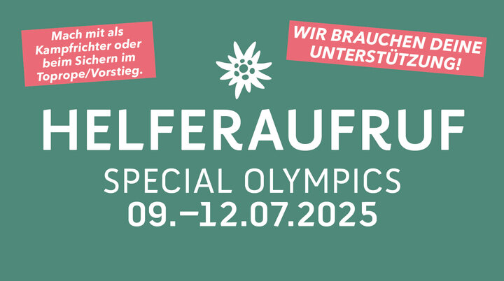 Helfereraufruf Special Olympics 2025 | © diekletterarena