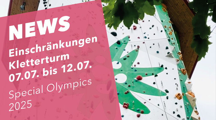 Hinweis Einschränkungen am Kletterturm vom 07. bis 12.07. | © diekletterarena