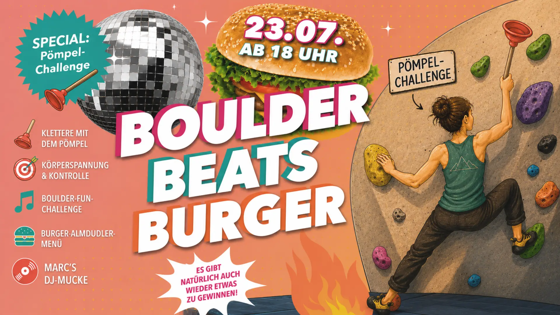 Event in der Kletterarena - BoulderBeatsBurger | © DAV Heilbronn