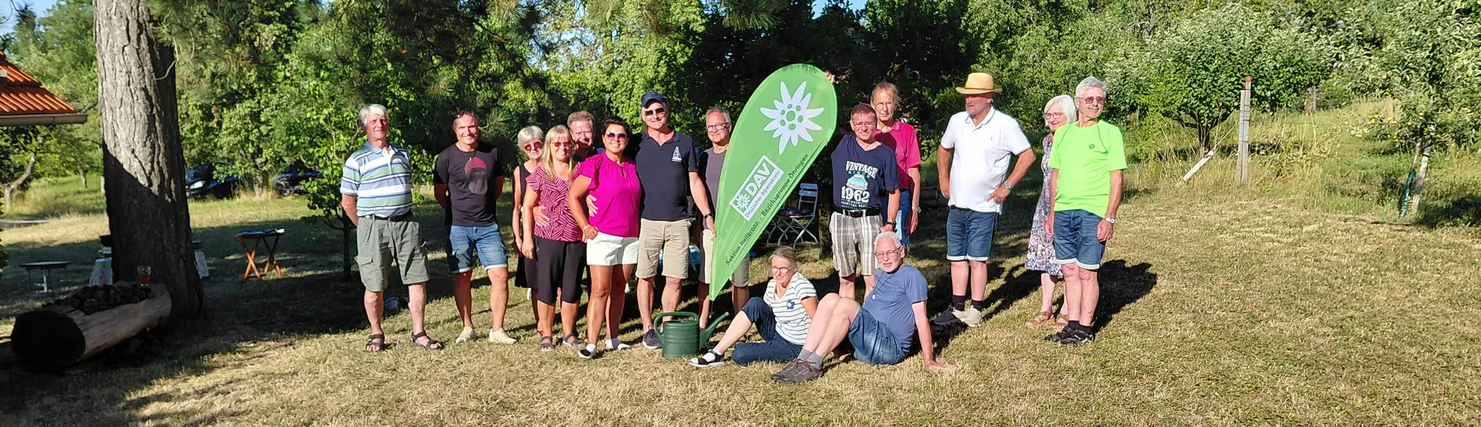 Gruppenbild der Bezirksgruppe Schwäbisch Hall beim Sommerfest 2026 | © DAV Heilbronn
