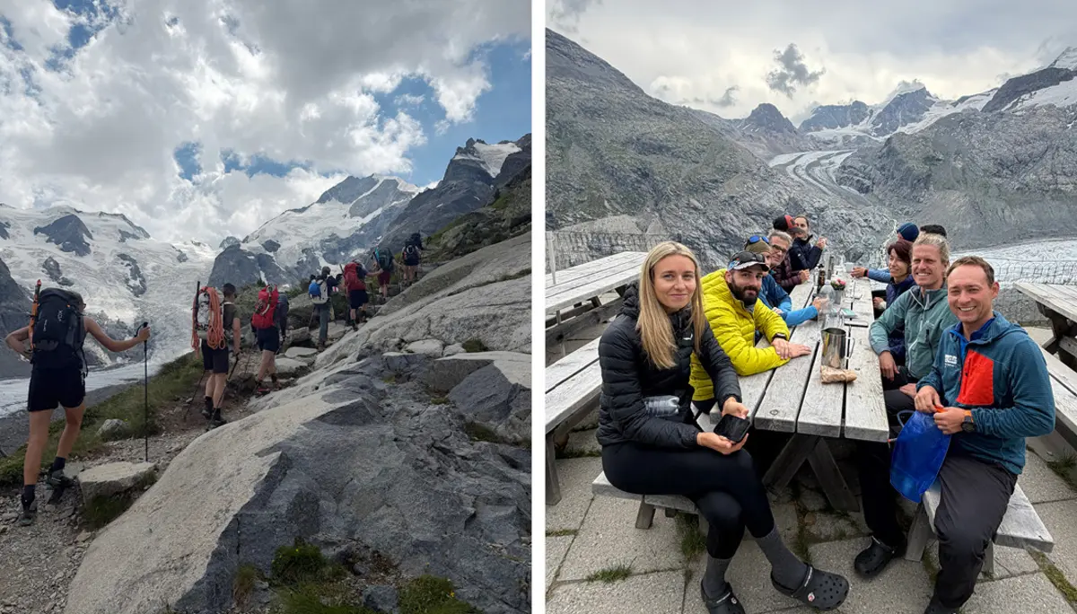 Hochtourengruppe beim Wandern im alpinen Gelände | © DAV Heilbronn