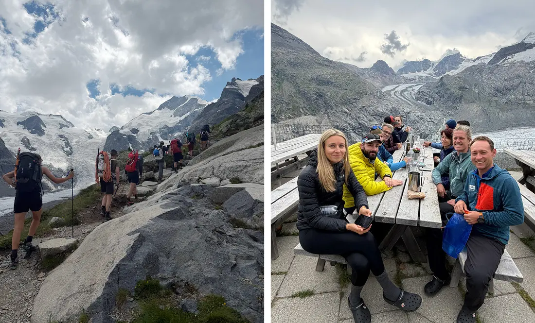 Hochtourengruppe beim Wandern im alpinen Gelände | © DAV Heilbronn