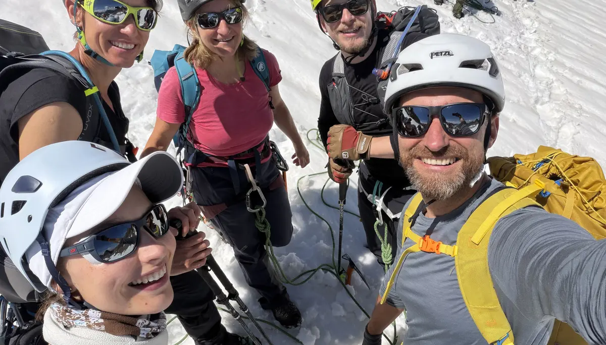 Hochtourengruppe DAV Heilbronn Selfie am Berg | © DAV Heilbronn