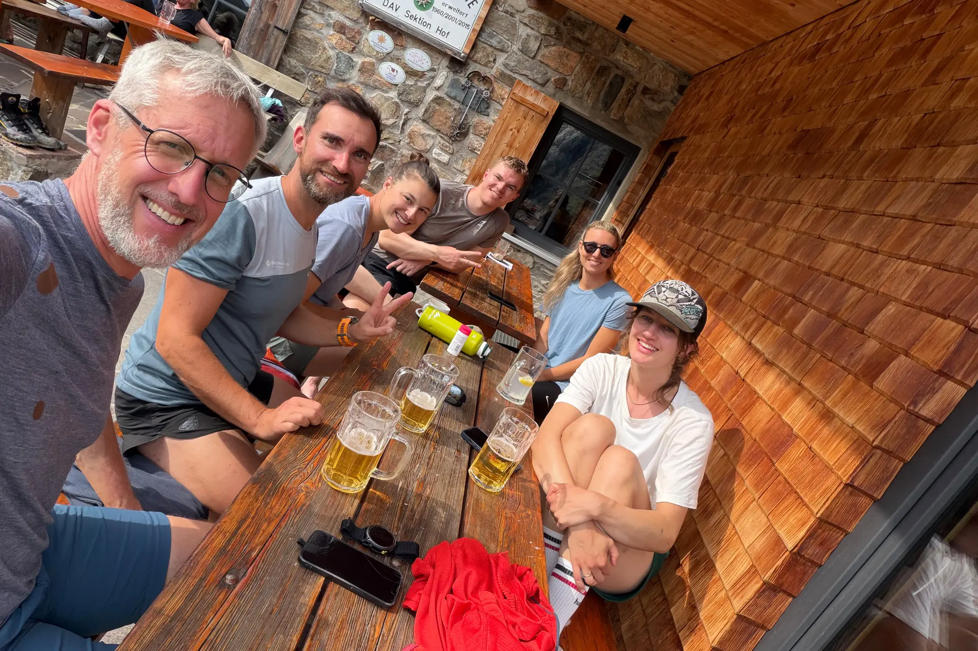 Hochtourengruppe DAV Heilbronn auf der Winnebachseehütte | © DAV Heilbronn
