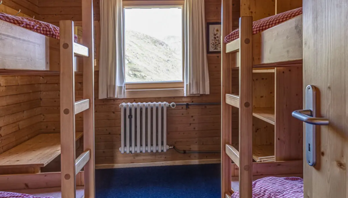Hütten-Schlafstube mit zwei Stockbetten | © DAV Heilbronn
