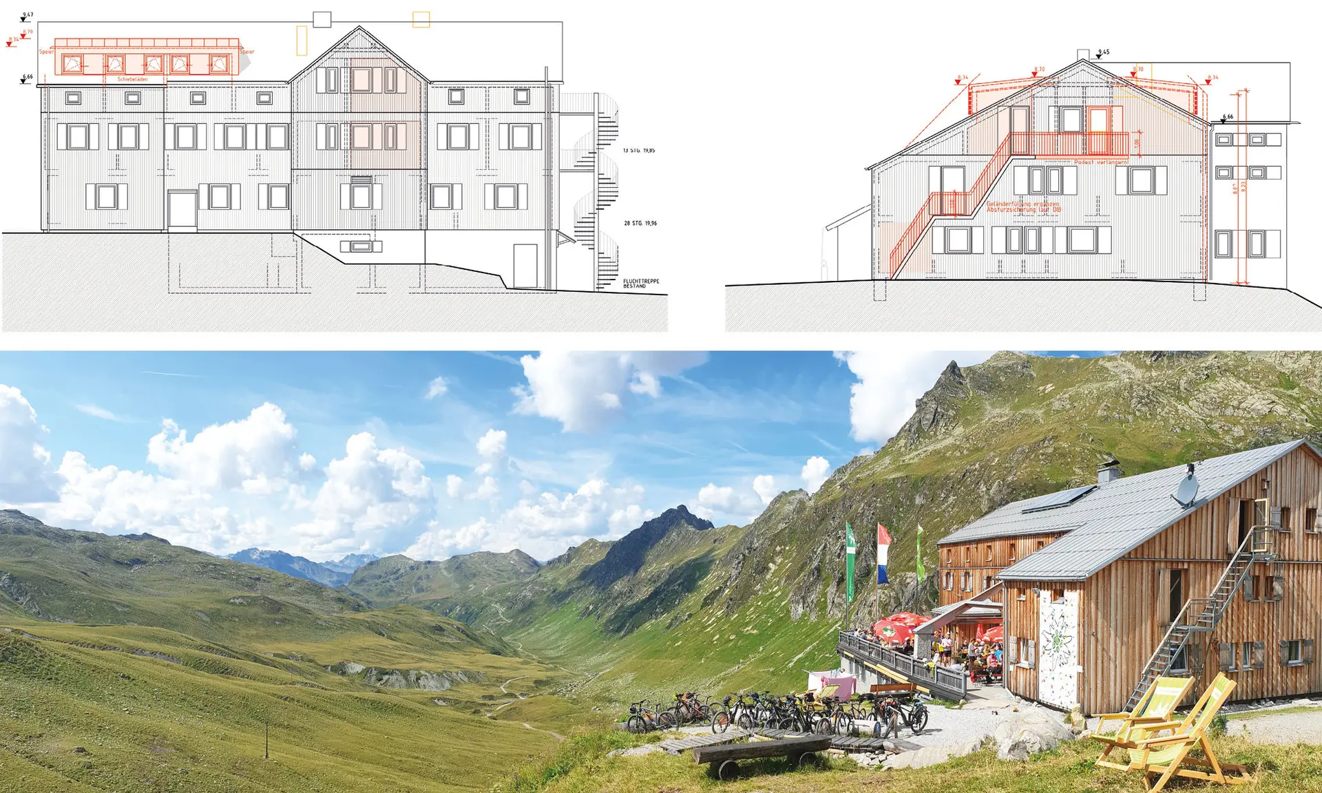 Umbauplaene - Neue Heilbronner Hütte - Verwallgebirge | © DAV Heilbronn