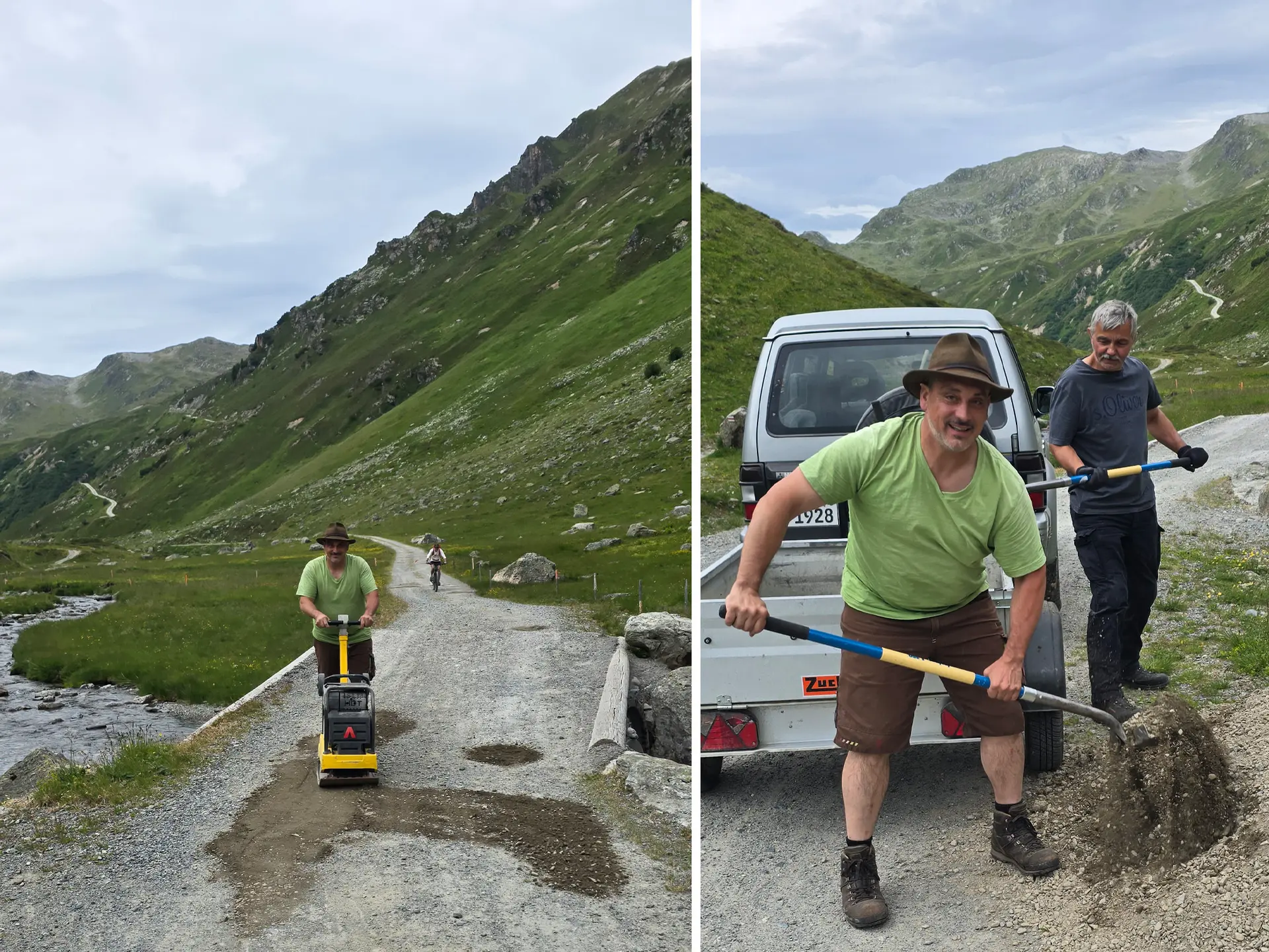 Neue Heilbronner Hütte - Arbeiten am Weg | © DAV Heilbronn