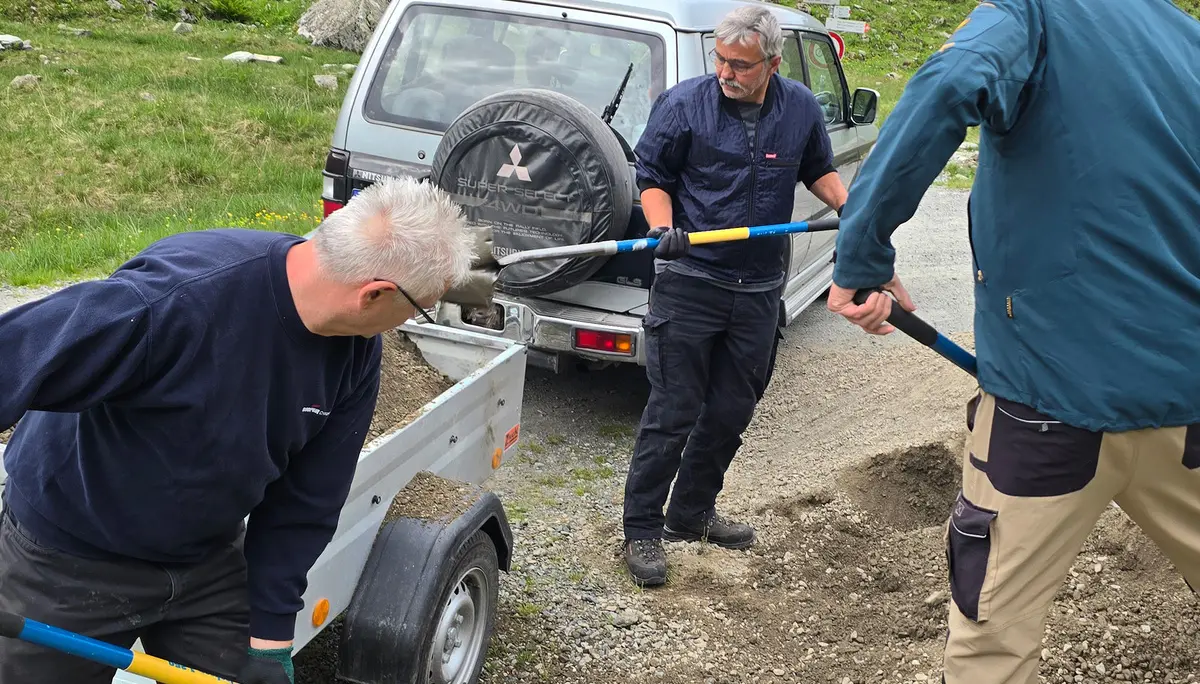 Neue Heilbronner Hütte - Arbeiten am Weg | © DAV Heilbronn