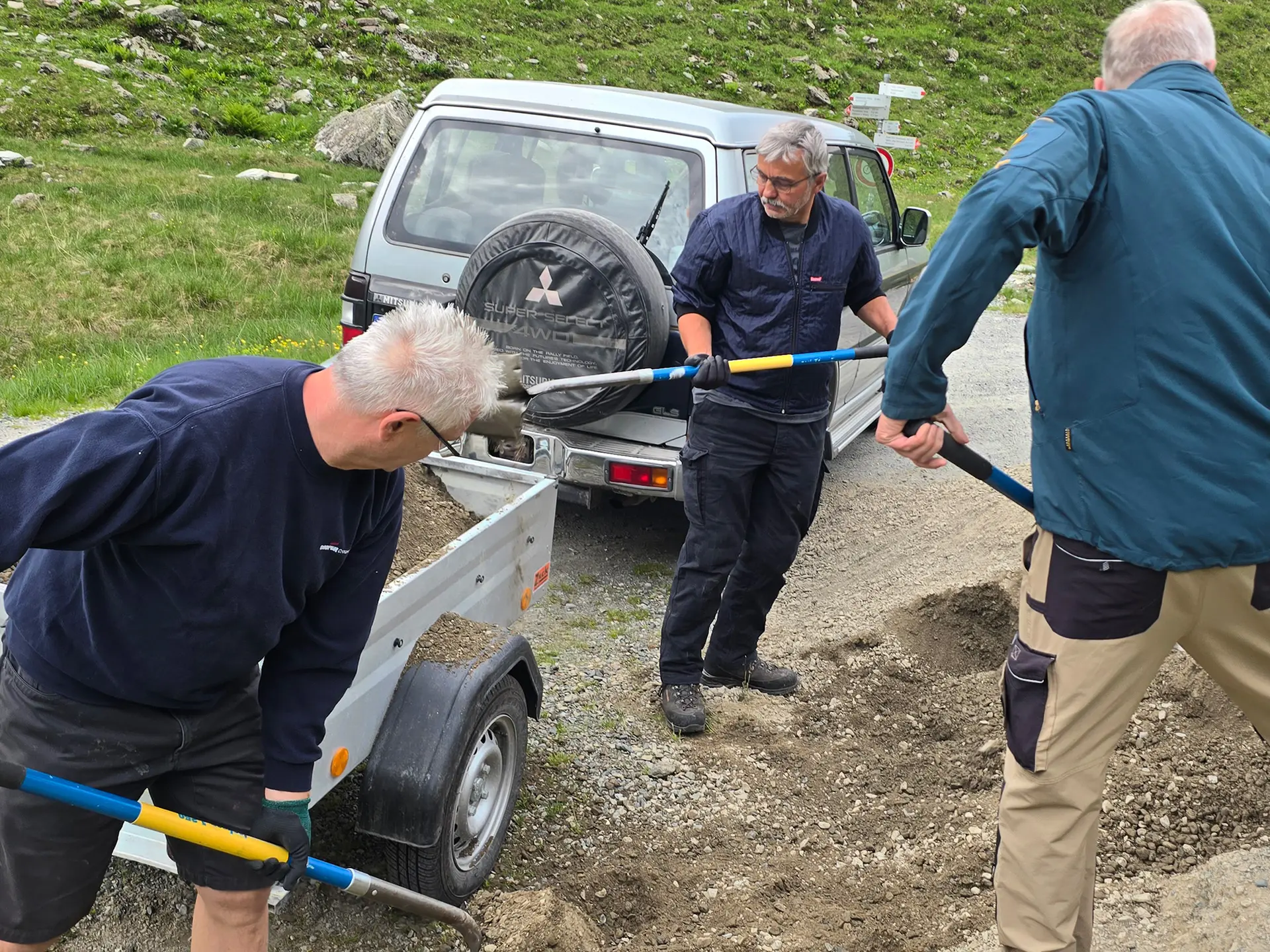 Neue Heilbronner Hütte - Arbeiten am Weg | © DAV Heilbronn