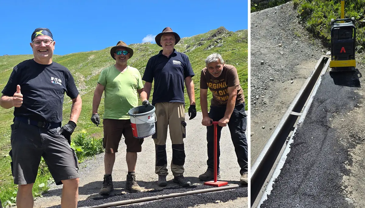 Neue Heilbronner Hütte - Arbeiten am Weg | © DAV Heilbronn