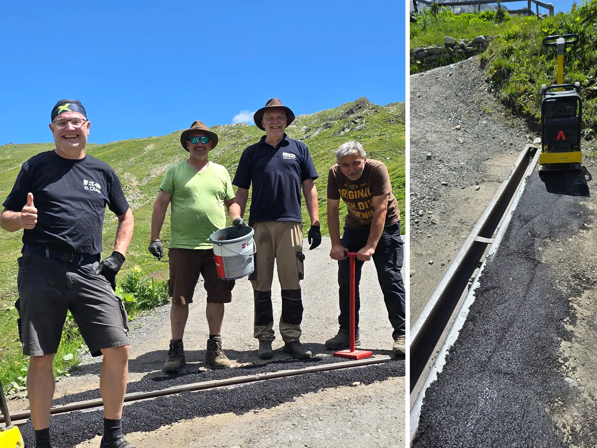 Neue Heilbronner Hütte - Arbeiten am Weg | © DAV Heilbronn