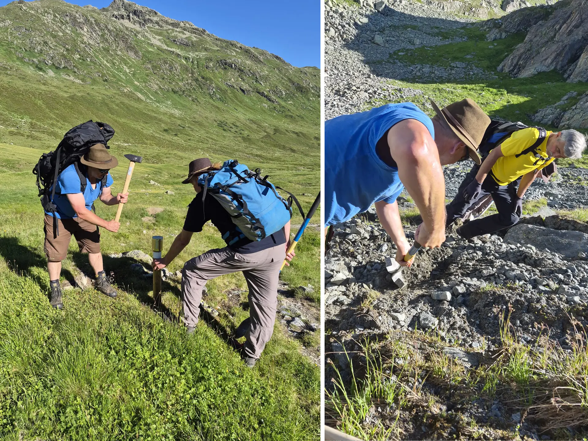 Neue Heilbronner Hütte - Arbeiten am Weg | © DAV Heilbronn